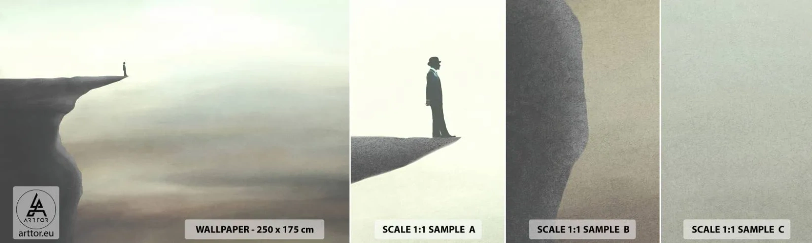 Échantillon De Papier Peint Standard Eco - Tout en haut, bien entendu! - Falaise, Nature, Touristique - 100x30 cm