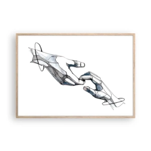 Affiche dans un chêne clair - Poster - Un bon geste - 100x70 cm