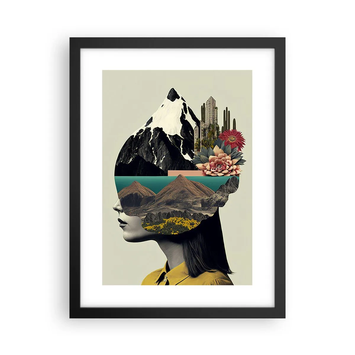 Affiche dans un cadre noir - Poster - La femme – toujours un mystère - 30x40 cm