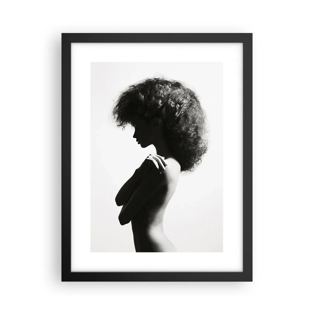 Affiche dans un cadre noir - Poster - Comme une fleur au bout d'une fine tige - 30x40 cm