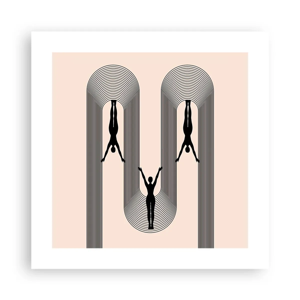 Affiche - Poster - Les jambes en l’air - 40x40 cm