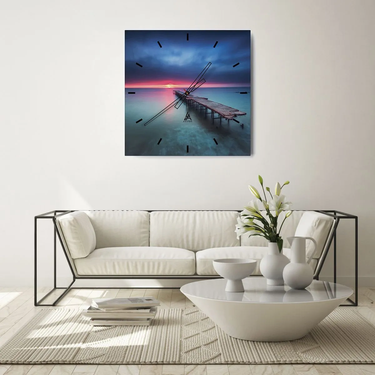 Horloge murale - Pendule murale - Entre le ciel et la terre - 40x40 cm