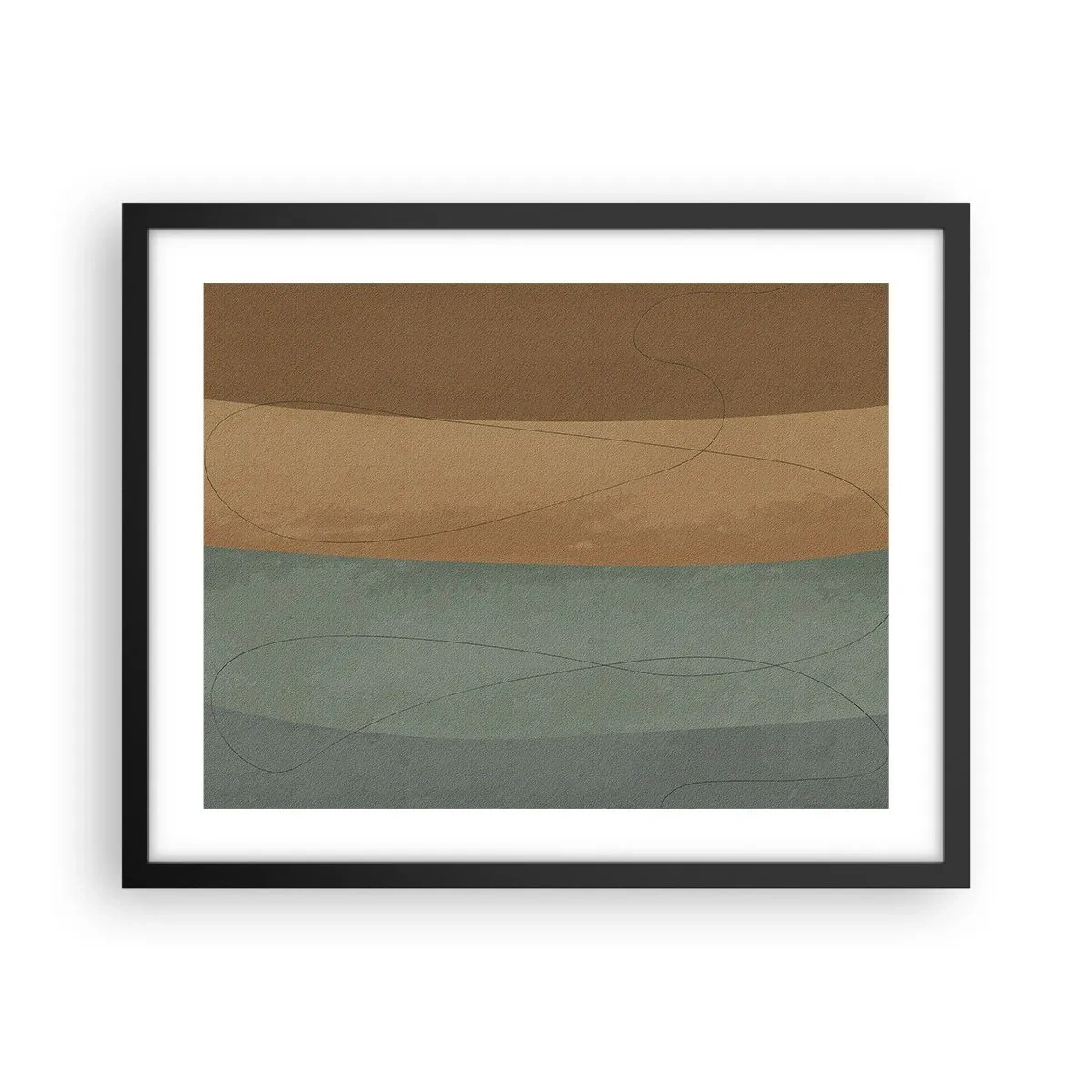 Affiche dans un cadre noir - Poster - Composition horizontale - 50x40 cm