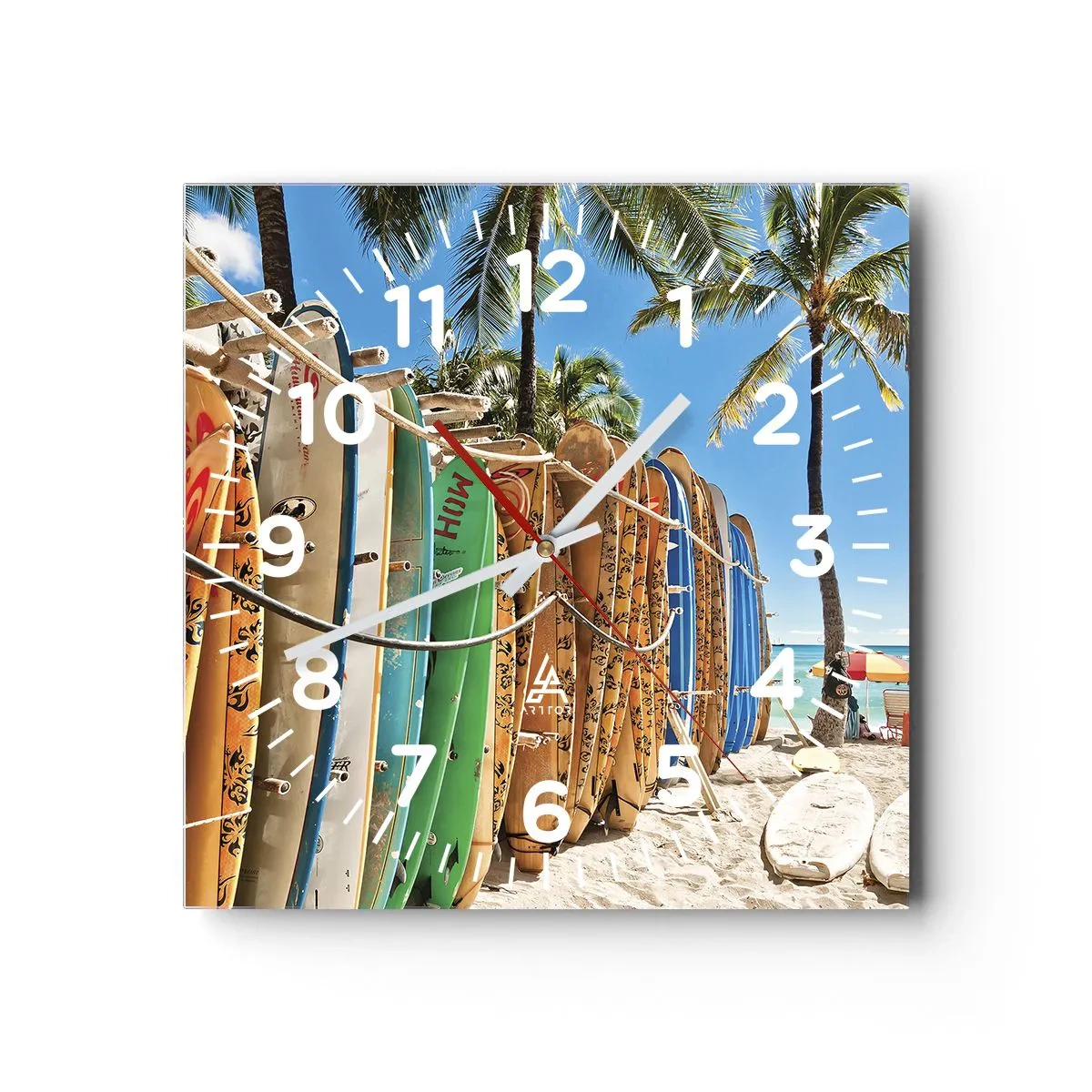 Horloge murale - Pendule murale - Jeux ensoleillés - 30x30 cm