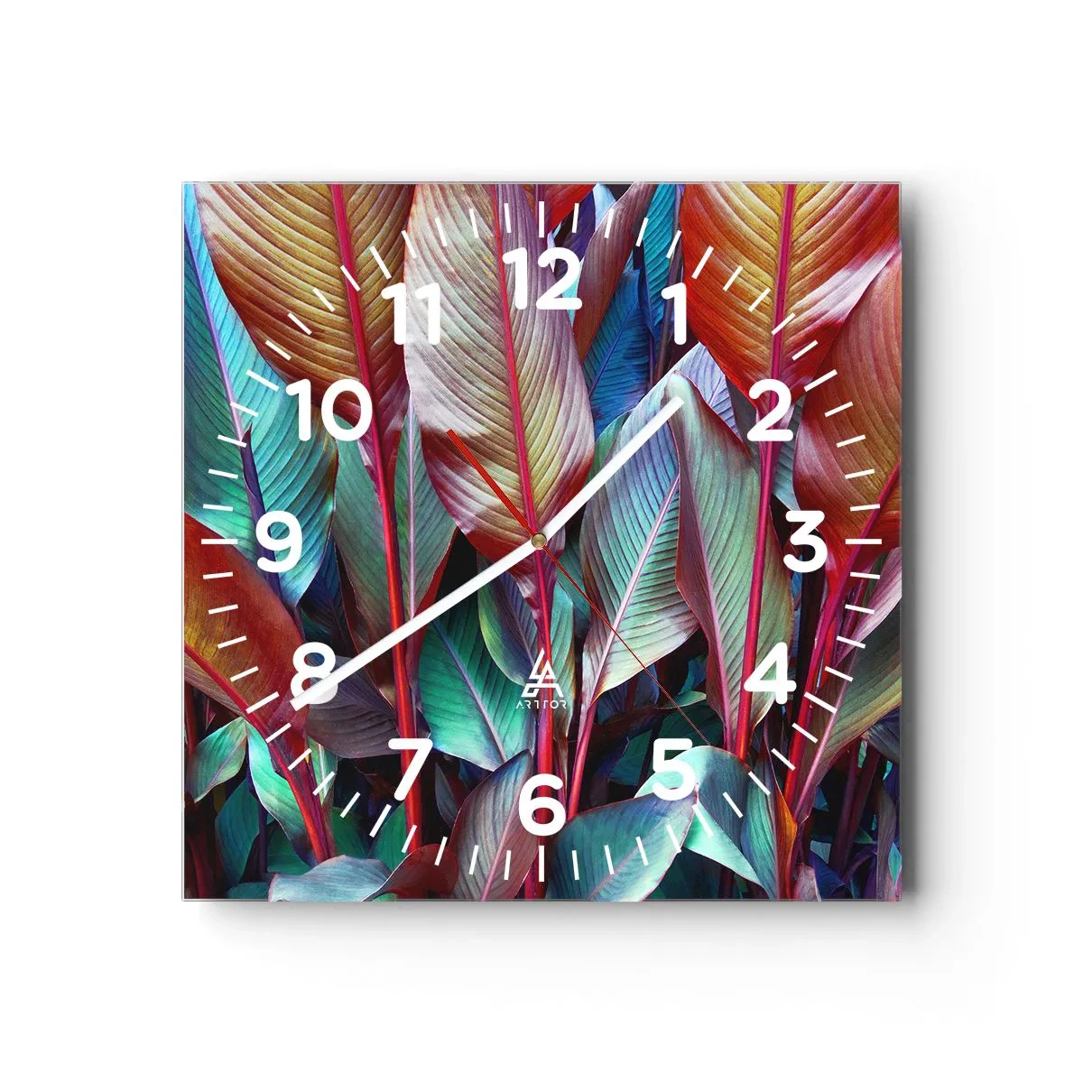 Horloge murale - Pendule murale - Un fourré coloré - 30x30 cm