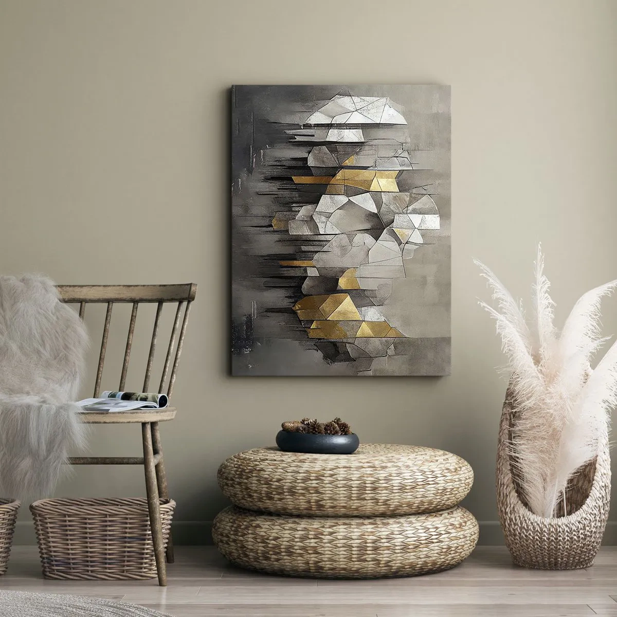 Impression sur toile - Image sur toile - Composition de glace et de lumière - 45x80 cm