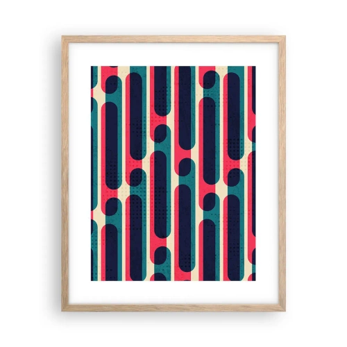 Affiche dans un chêne clair - Poster - En profondeur et sur l'avant - 40x50 cm