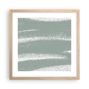 Affiche dans un chêne clair - Poster - Abstraction dans un climat hivernal - 40x40 cm
