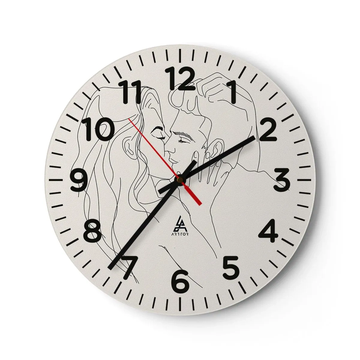 Horloge murale - Pendule murale - Enlacé de sentiment - 30x30 cm