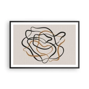 Affiche dans un cadre noir - Poster - Tout s'est mal déroulé - 91x61 cm