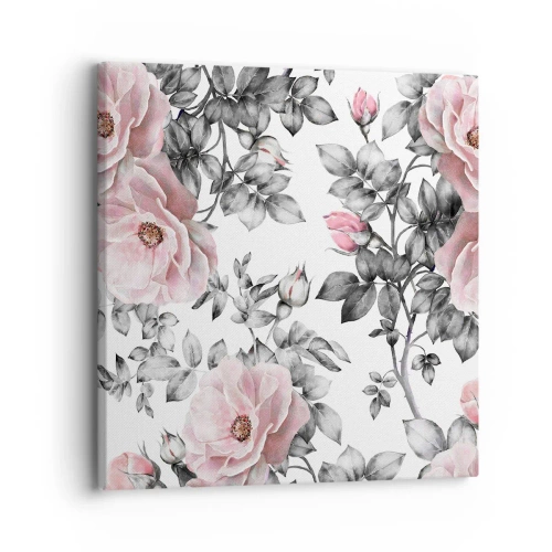 Impression sur toile - Image sur toile - Se perdre dans les fleurs des roses - 30x30 cm