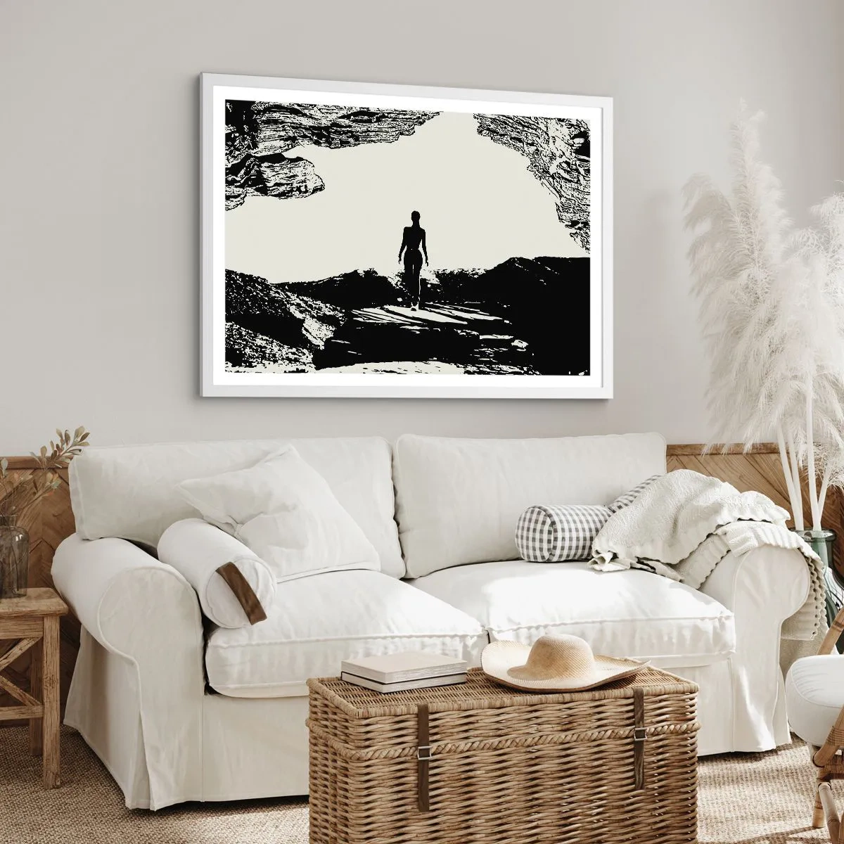 Affiche dans un cadre blanc - Poster - Nouveau look - 50x40 cm