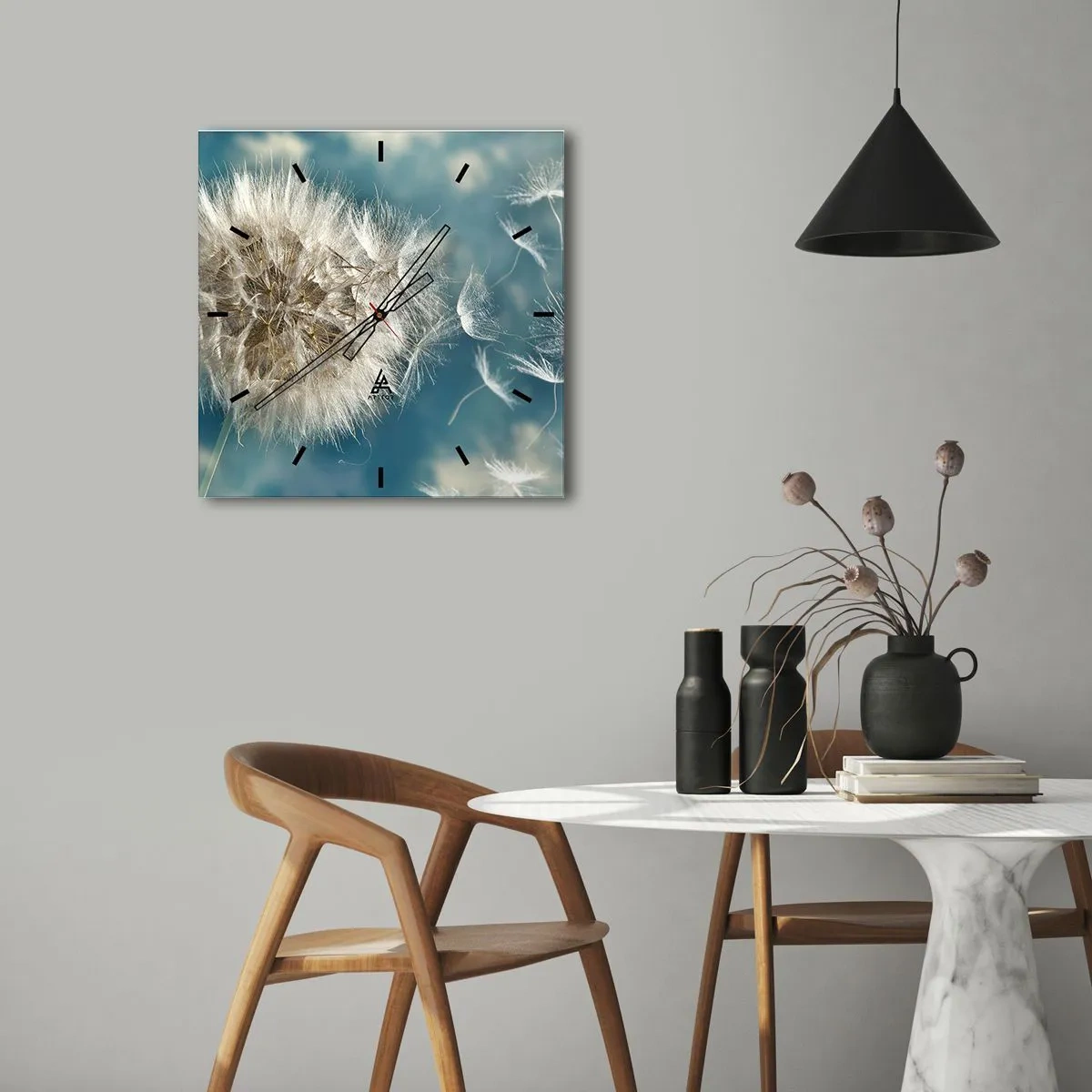 Horloge murale - Pendule murale - souffle d'ange - 40x40 cm