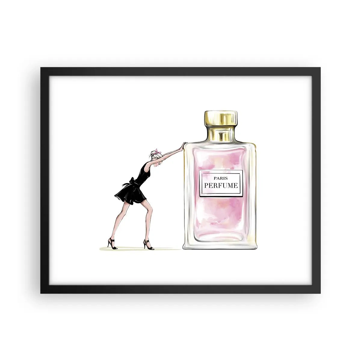 Affiche dans un cadre noir - Poster - L'essence des femmes - 50x40 cm