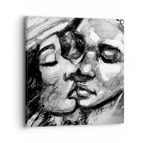 Impression sur toile - Image sur toile - Un moment tendre - 40x40 cm