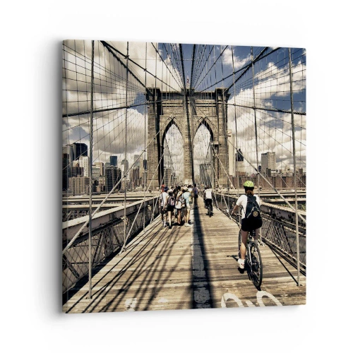 Impression sur toile - Image sur toile - Directement en plein coeur de la ville - 30x30 cm