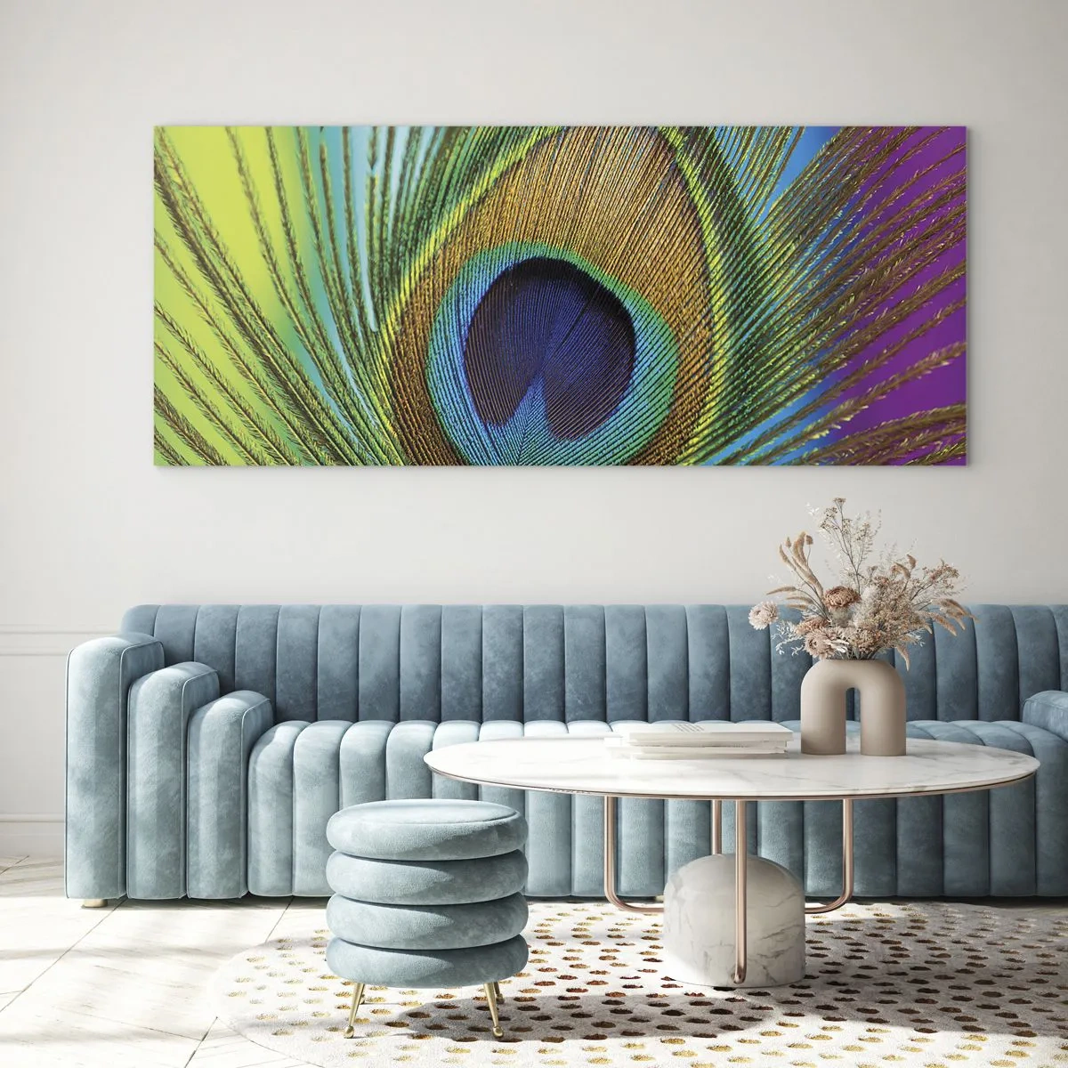 Impression sur verre - Image sur verre - Les yeux dans les yeux - 100x40 cm