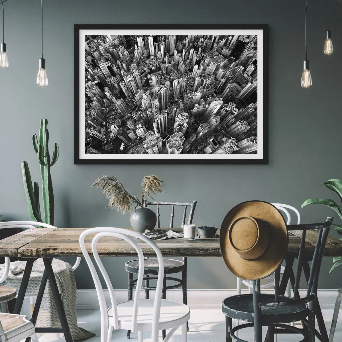 Affiche dans un cadre noir - Poster - Toujours de plus en plus haut - 50x40 cm