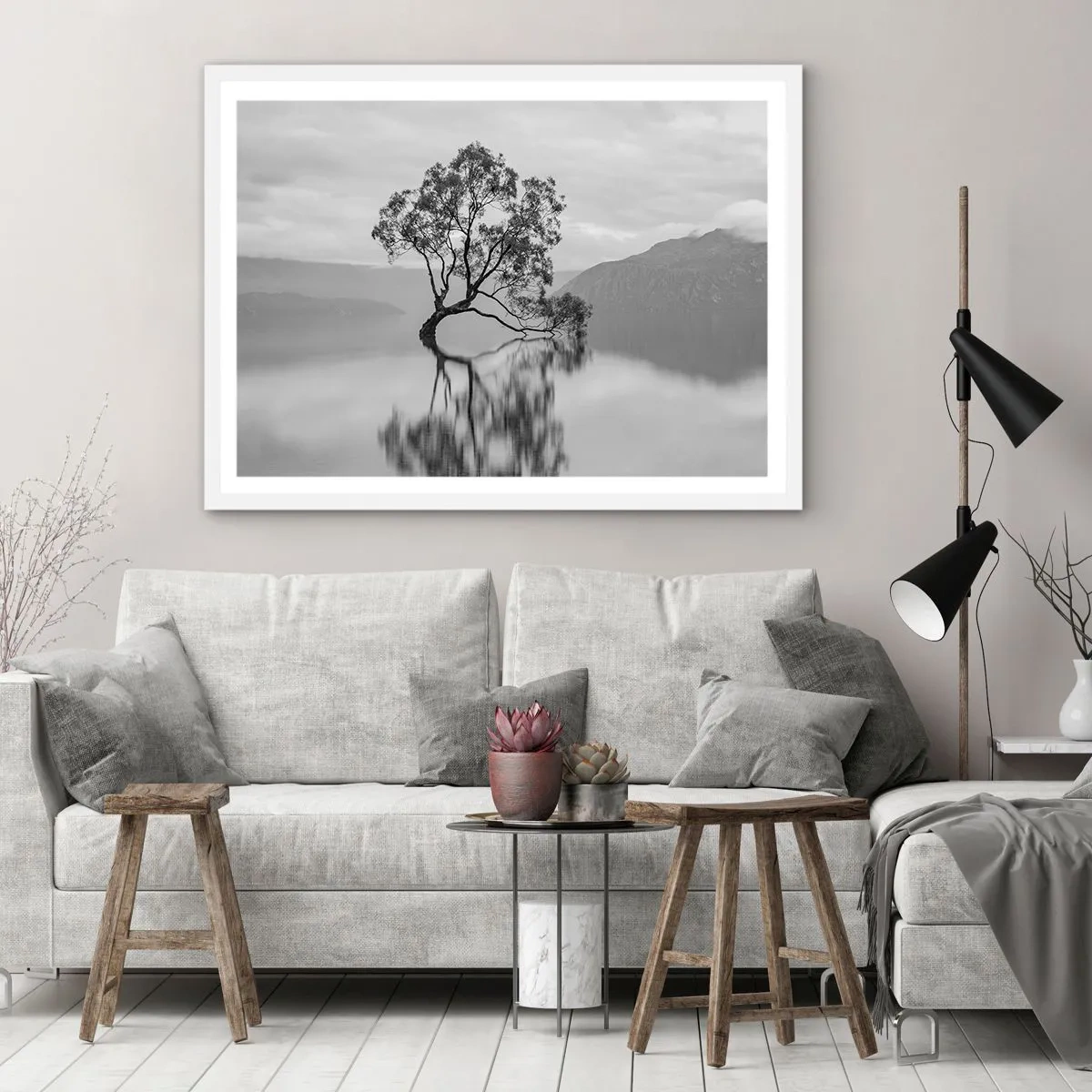 Affiche dans un cadre blanc - Poster - Un tel pays existe - 91x61 cm