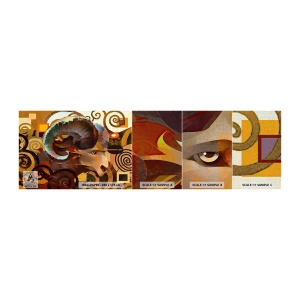 Échantillon de Papier Peint Premium Canvas - Magie - religions - rituels - Abstraction, Bélier, Graphique - 100x30 cm