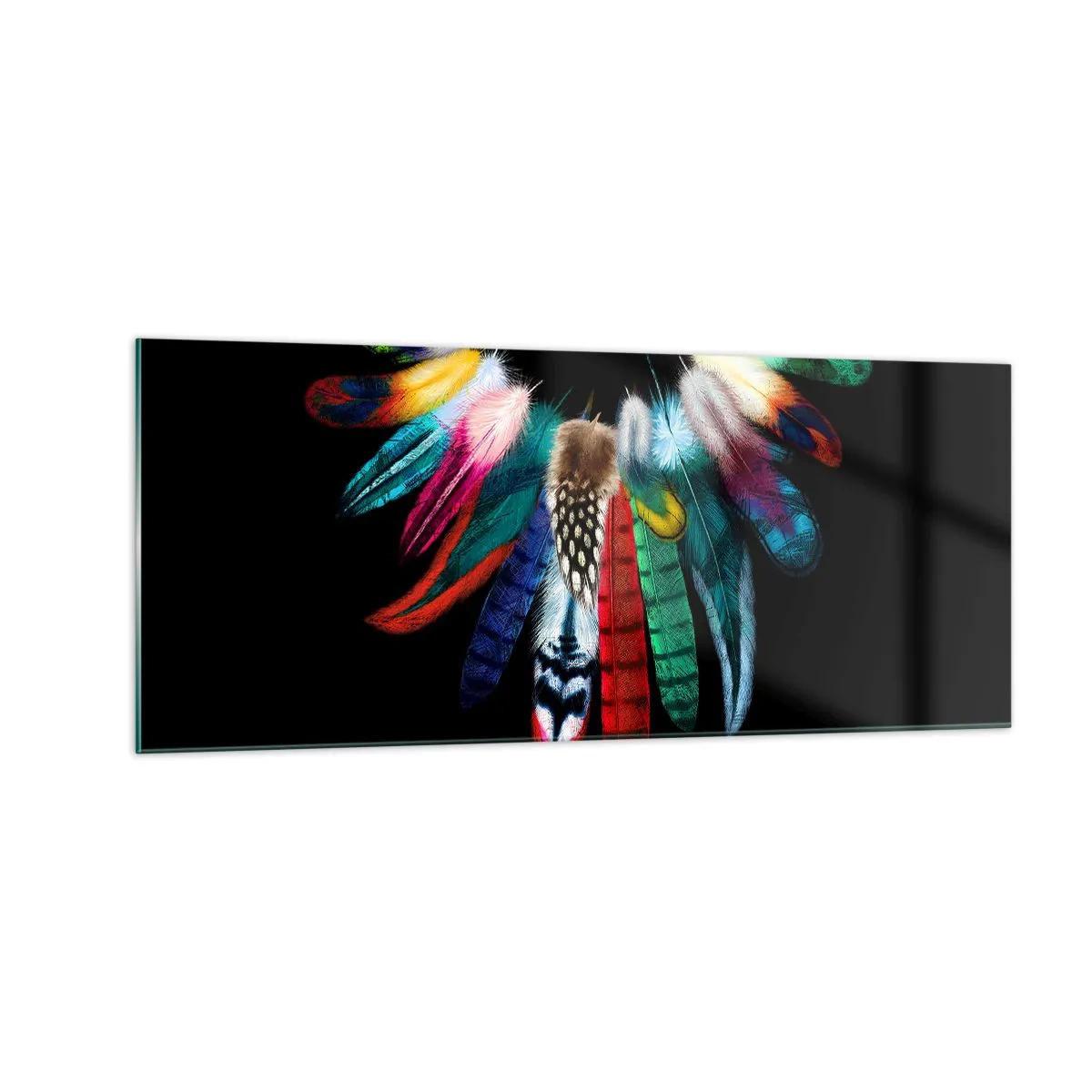 Impression sur verre - Image sur verre - Collier indien - 100x40 cm