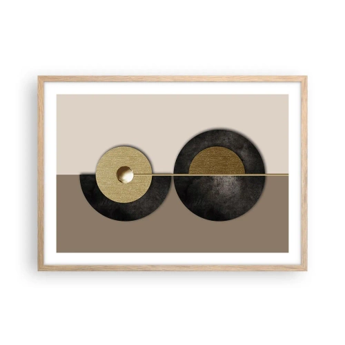 Affiche dans un chêne clair - Poster - Variations autour du cercle - 70x50 cm