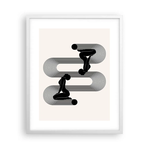 Affiche dans un cadre blanc - Poster - Symétrie sensuelle - 40x50 cm