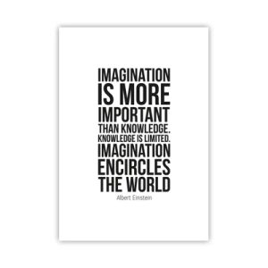 Affiche - Poster - Einstein sur le pouvoir de l'imagination - 70x100 cm