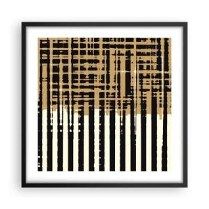 Affiche dans un cadre noir - Poster - Abstraction architecturale - 50x50 cm