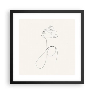 Affiche dans un cadre noir - Poster - En boucle dans les rêves - 40x40 cm