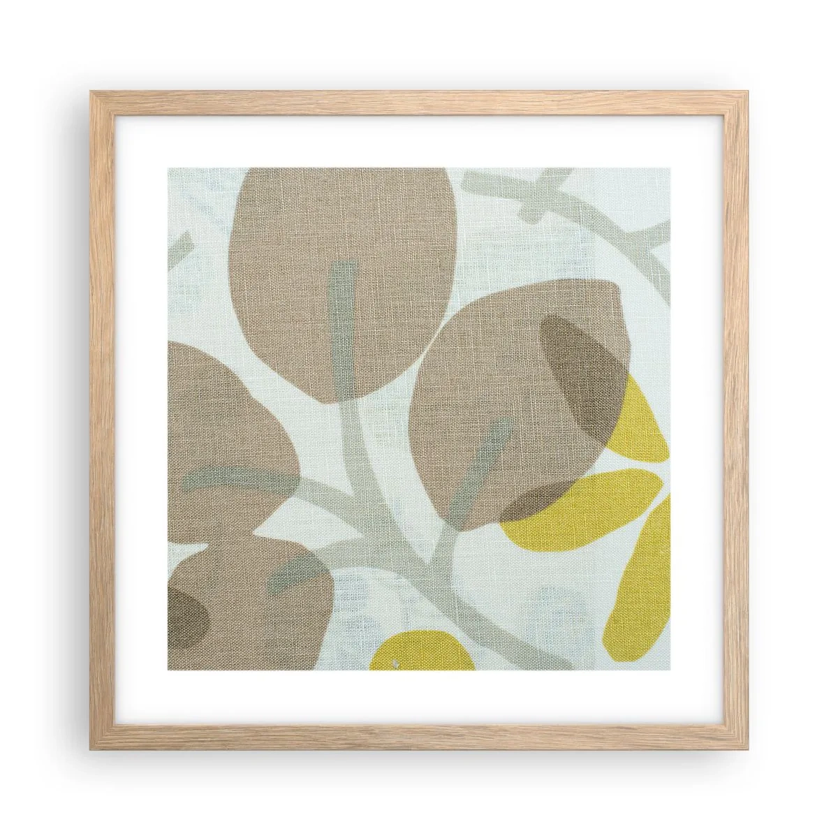 Affiche dans un chêne clair - Poster - Composition en plein soleil - 40x40 cm