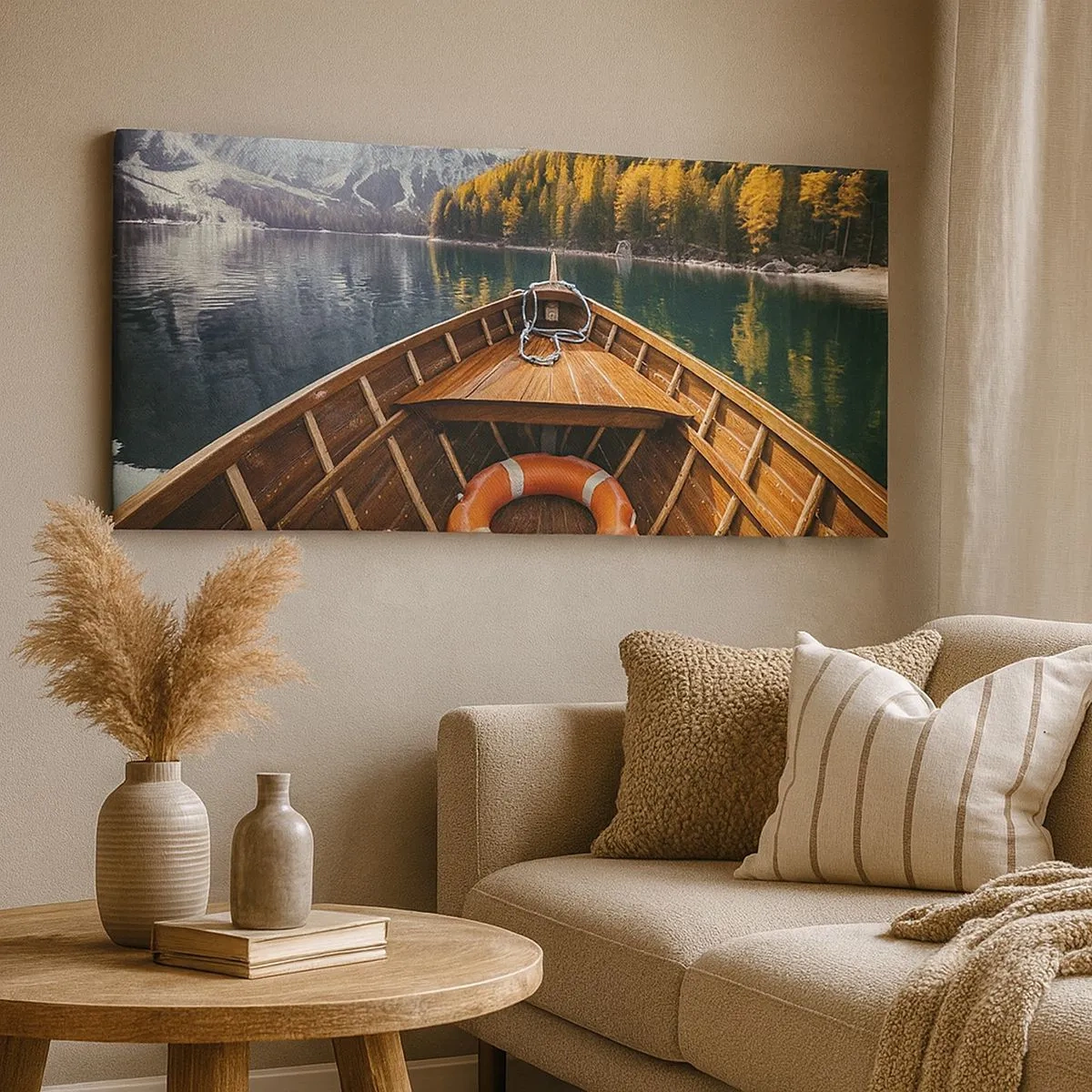 Impression sur toile - Image sur toile - Escapade en montagne - 100x40 cm