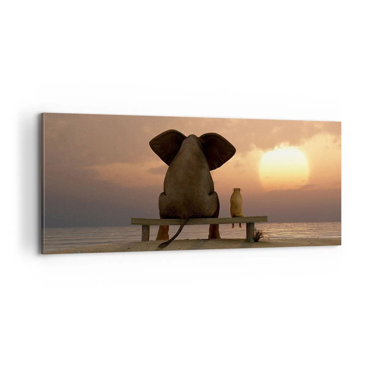 Impression sur toile - Image sur toile - C'est bon de garder le silence ensemble - 100x40 cm