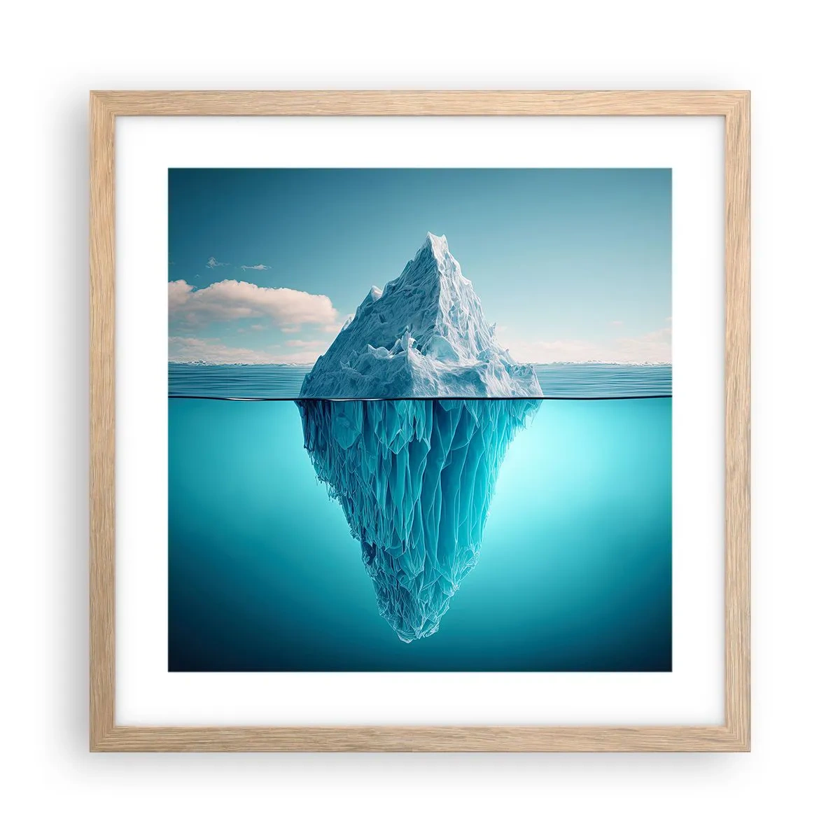 Affiche dans un chêne clair - Poster - Reine de Glace - 40x40 cm