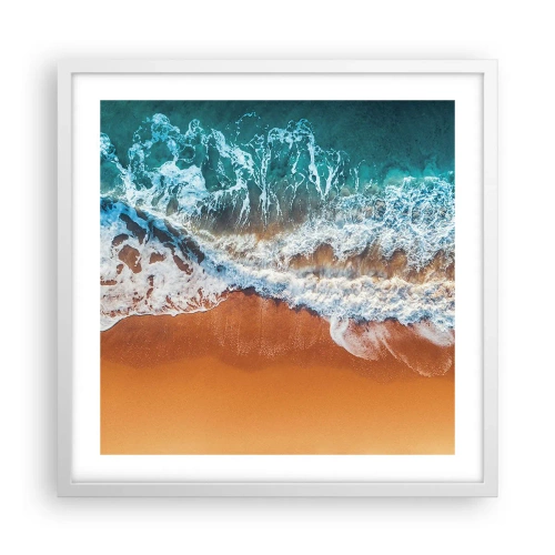 Affiche dans un cadre blanc - Poster - Toujours ensemble - 50x50 cm