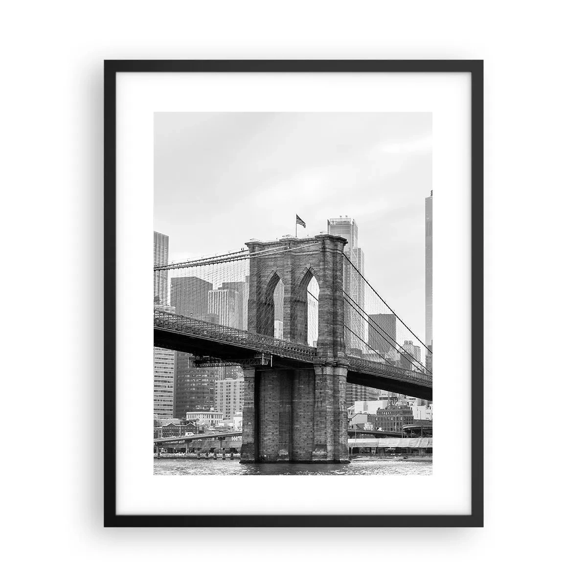 Affiche dans un cadre noir - Poster - Climat New-Yorkais - 40x50 cm