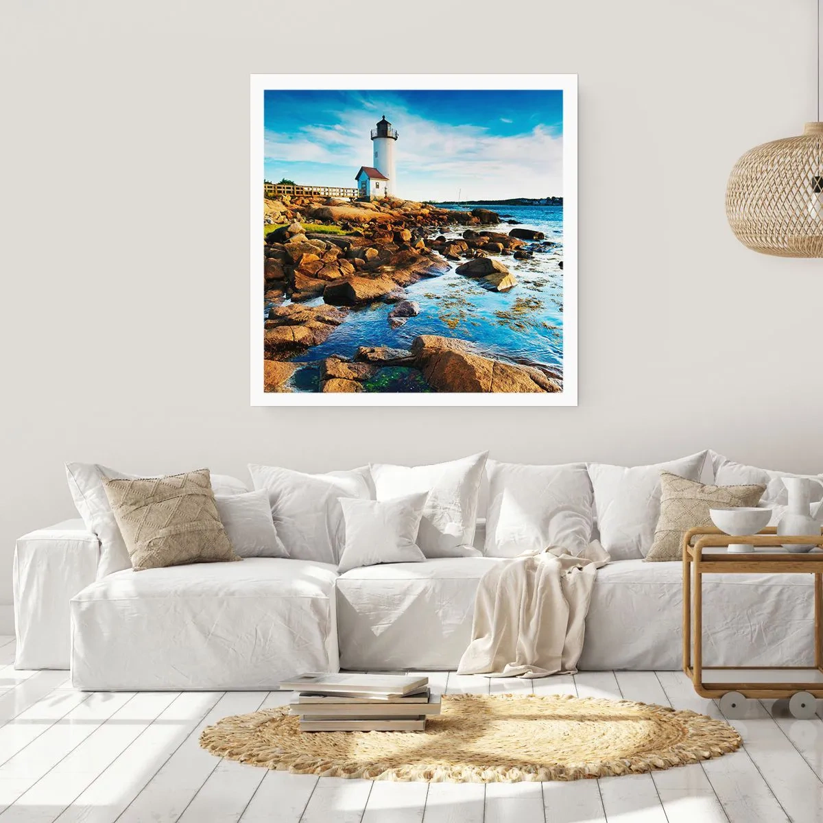 Affiche - Poster - Revenez heureux, j'attends - 40x40 cm