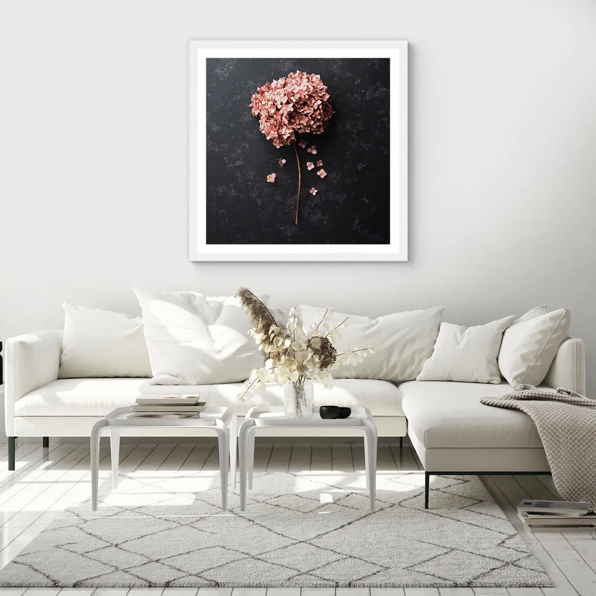 Affiche dans un cadre blanc - Poster - Un signe vraiment romantique - 40x40 cm