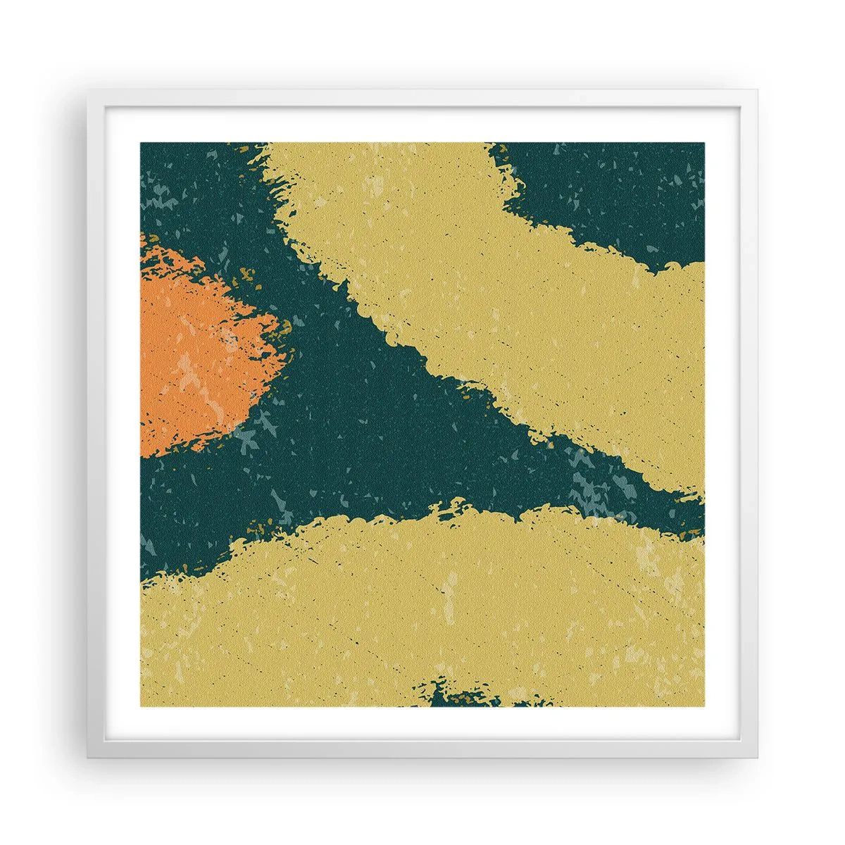 Affiche dans un cadre blanc - Poster - Abstraction – mouvement lent - 60x60 cm