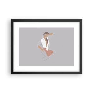 Affiche dans un cadre noir - Poster - Contour gracieux - 40x30 cm