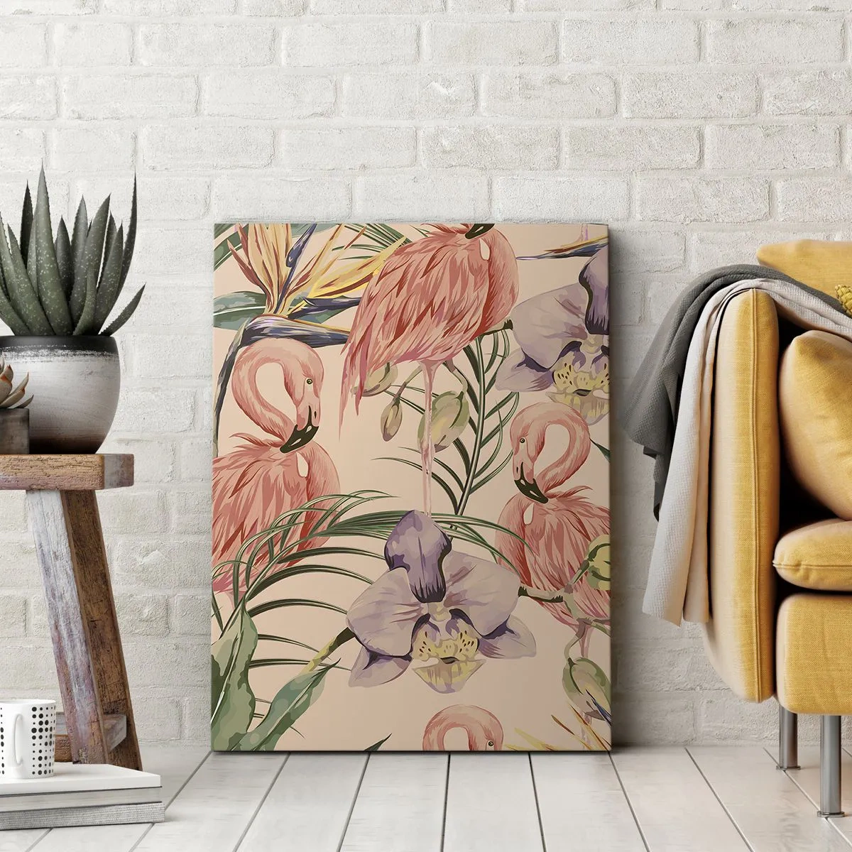 Impression sur toile - Image sur toile - Ballet rose dans les fleurs - 55x100 cm