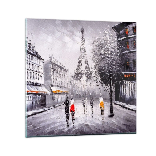 Impression sur verre - Image sur verre - Balade parisienne - 30x30 cm