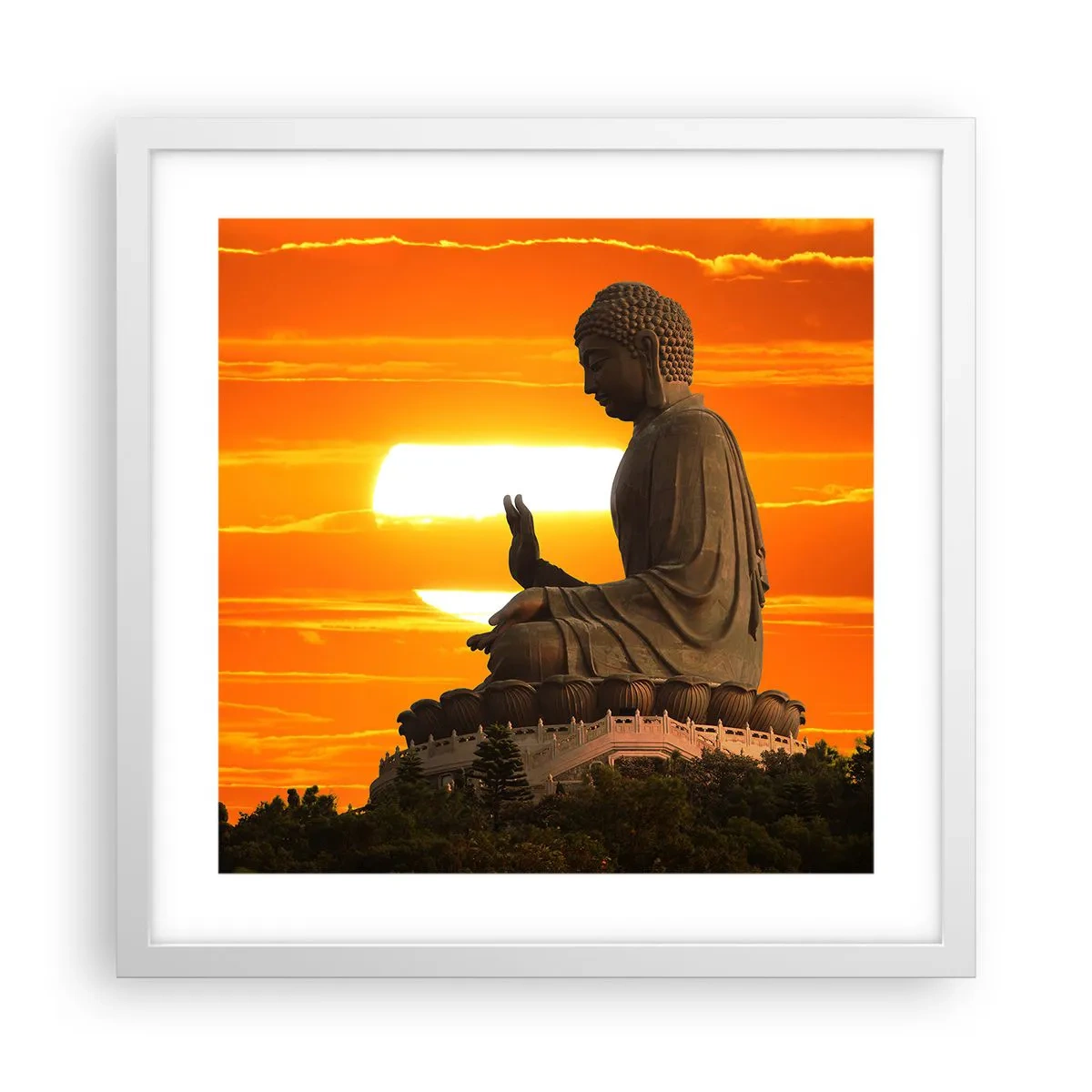 Affiche dans un cadre blanc - Poster - Aucune peur du monde - 40x40 cm