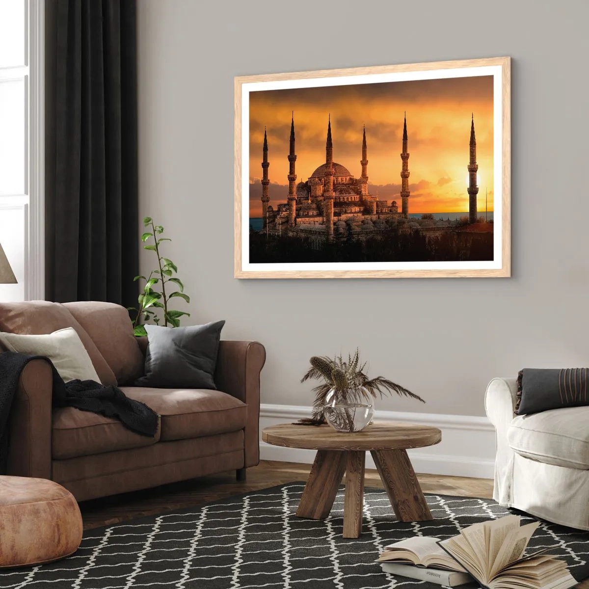 Affiche dans un chêne clair - Poster - Dieu est grand - 100x70 cm