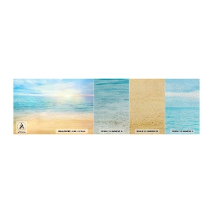 Échantillon de Papier Peint Premium Sand - Le grand bleu - Mer, Voir, Plage - 100x30 cm