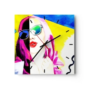 Horloge murale - Pendule murale - je ne suis pas blanche et je ne suis pas noire - 40x40 cm