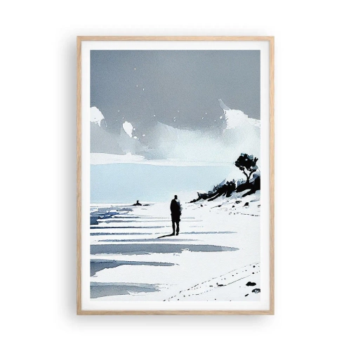 Affiche dans un chêne clair - Poster - Seul à seul - 70x100 cm