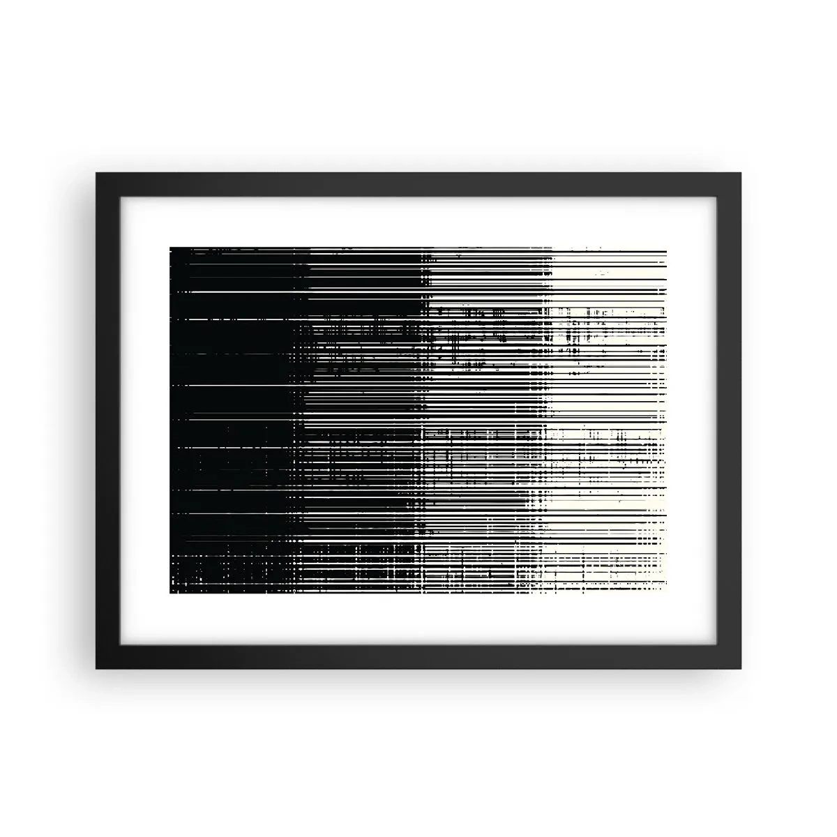 Affiche dans un cadre noir - Poster - Ondes et vibrations - 40x30 cm