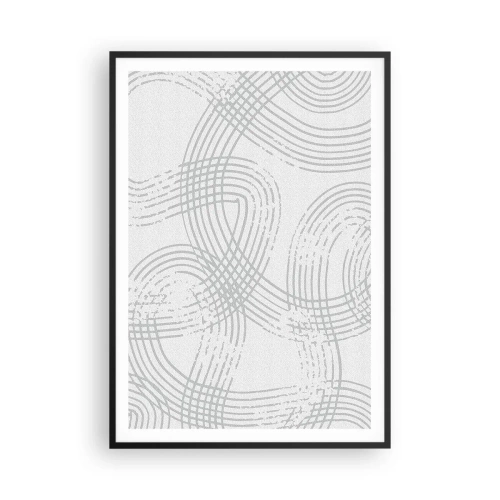 Affiche dans un cadre noir - Poster - Il n'y a pas de chemin droit - 70x100 cm