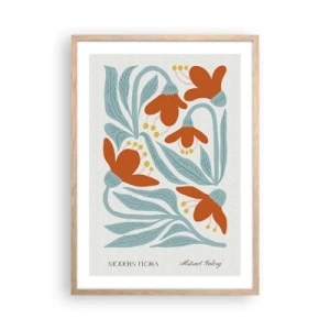 Affiche dans un chêne clair - Poster - Vers la terre, vers le soleil - 50x70 cm